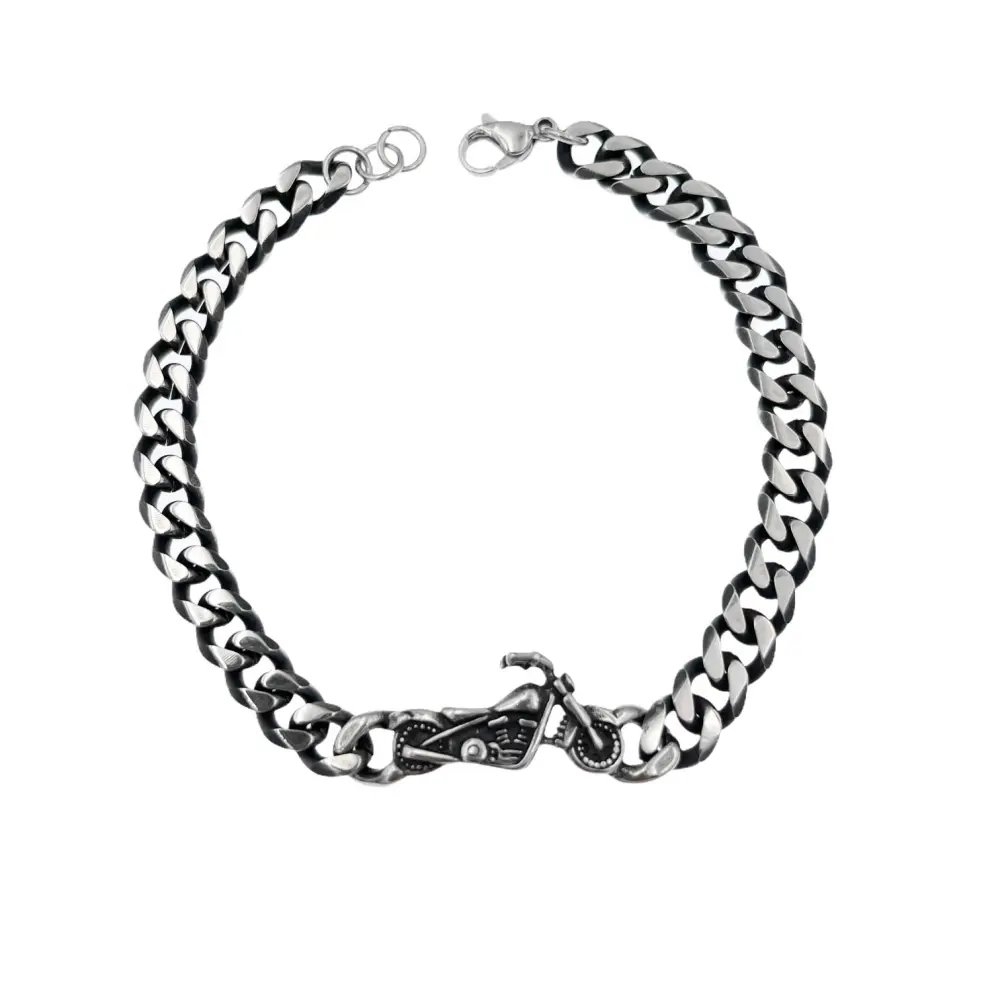 Moto-Bracciali in Acciaio da Uomo - BAU-600-B118