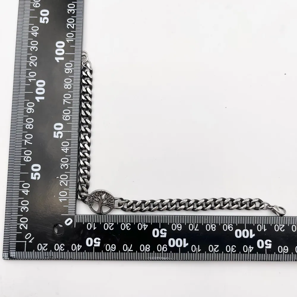 BAU6948-Albero della Vita-Bracciale in Acciaio da Uomo - BAU-600-B199-A114