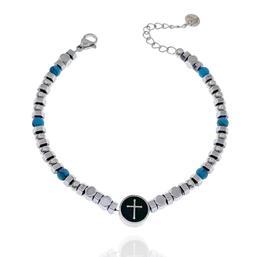 Croce-Bracciale in Acciaio da Uomo - BAU-600-H190