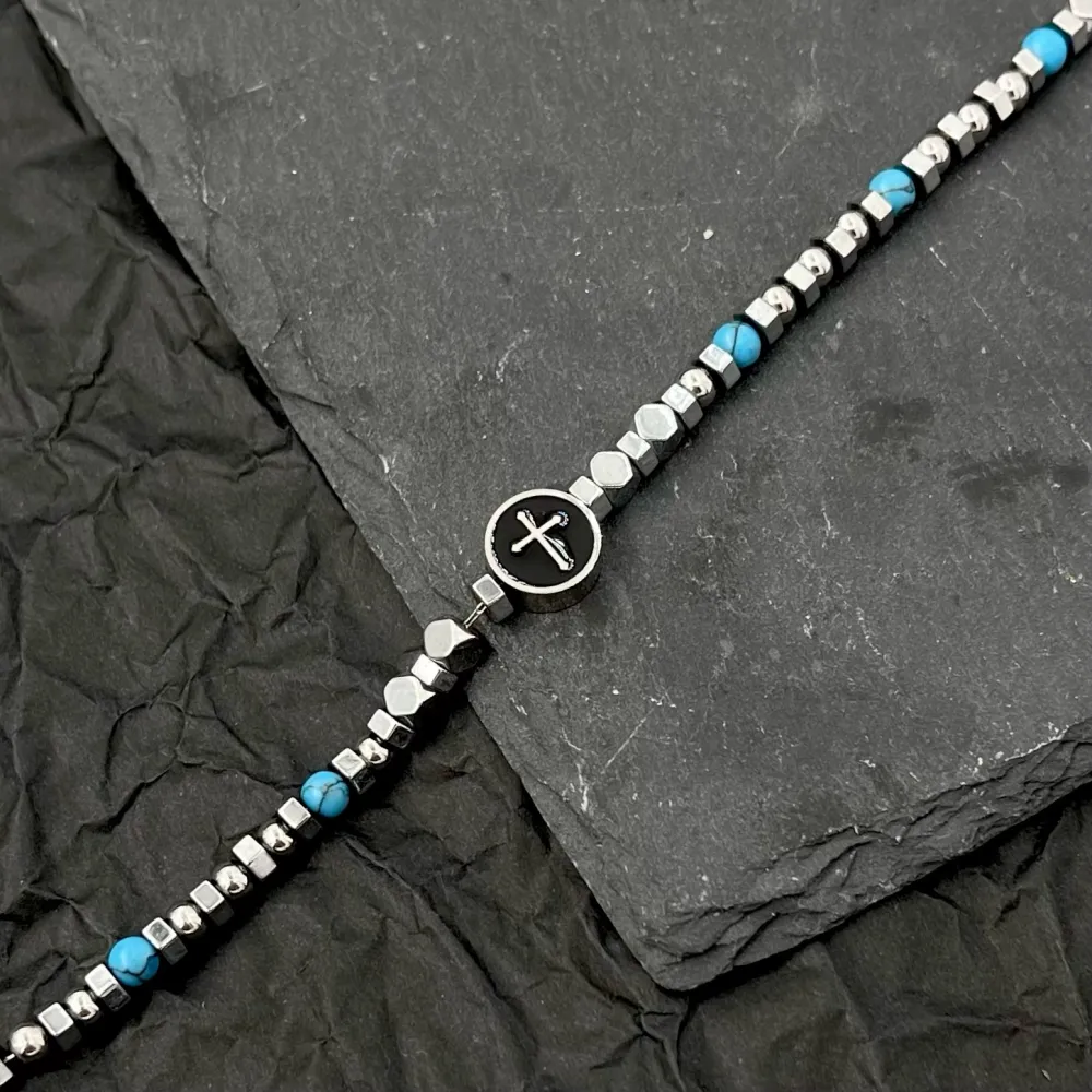 Croce-Bracciale in Acciaio da Uomo - BAU-600-H190