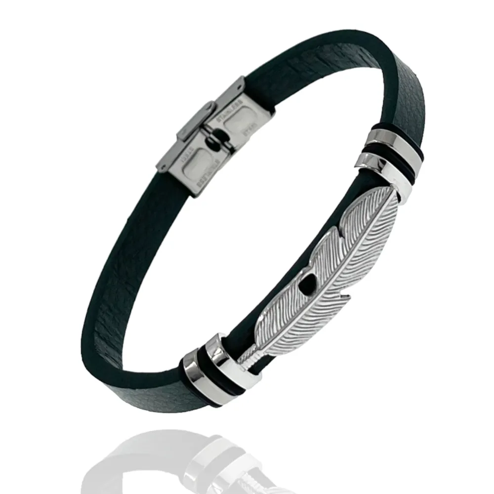 Piuma-Bracciale Uomo in Acciaio - BAU-600-H210