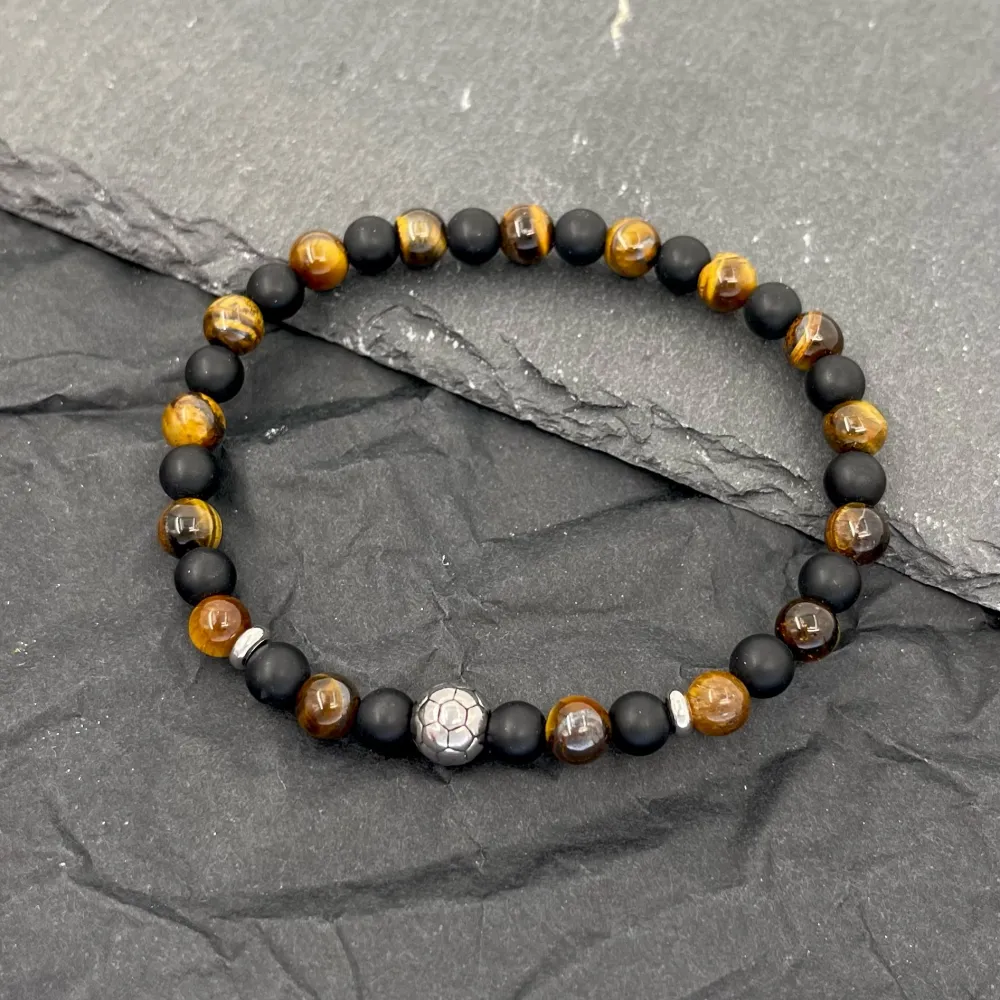 Pallone di Calcio-Bracciale Elastico in Acciaio da Uomo - BAU-600-H222 6mm