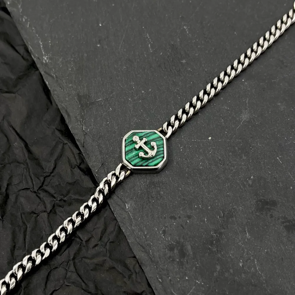 A'ncora-Bracciale in Acciaio da Uomo - BAU-600-H266