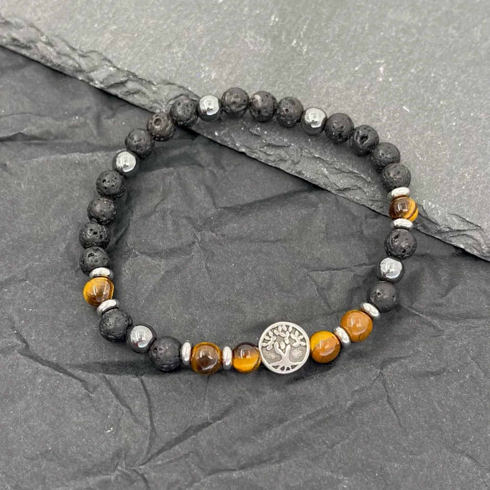 Albero della Vita-Bracciale Elastico in Acciaio da Uomo - BAU-600-H273