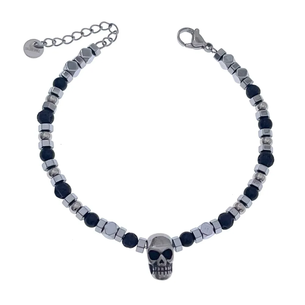Teschio-Bracciale in Acciaio da Uomo - BAU-600-H281