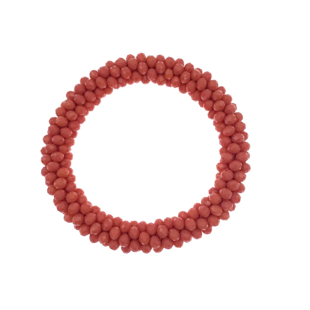 BCE1412-Cristalli - Bracciale Elastico - BCE1412-Cristalli Tonalità Rosso - Bracciale Elastico