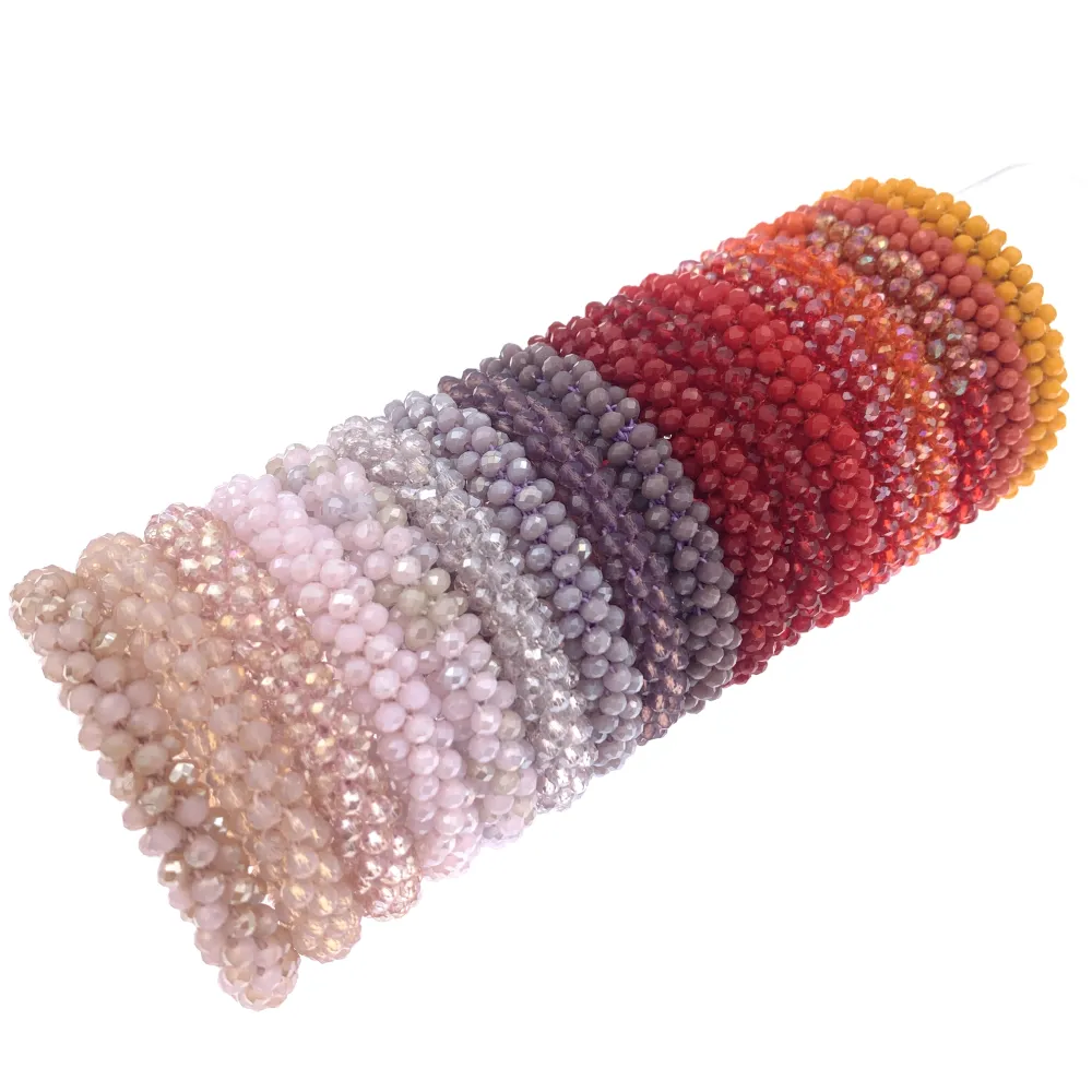 BCE1412-Cristalli - Bracciale Elastico - BCE1412-Cristalli Tonalità Rosso - Bracciale Elastico