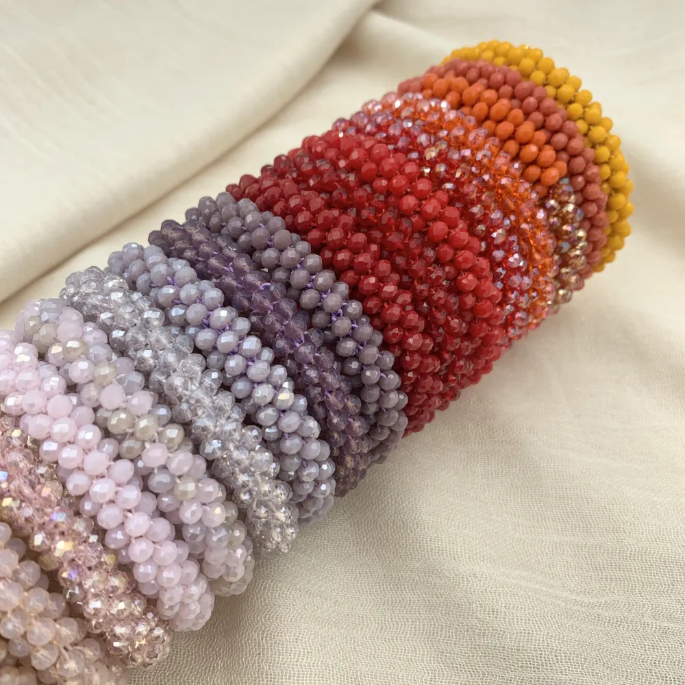 BCE1412-Cristalli - Bracciale Elastico - BCE1412-Cristalli Tonalità Rosso - Bracciale Elastico