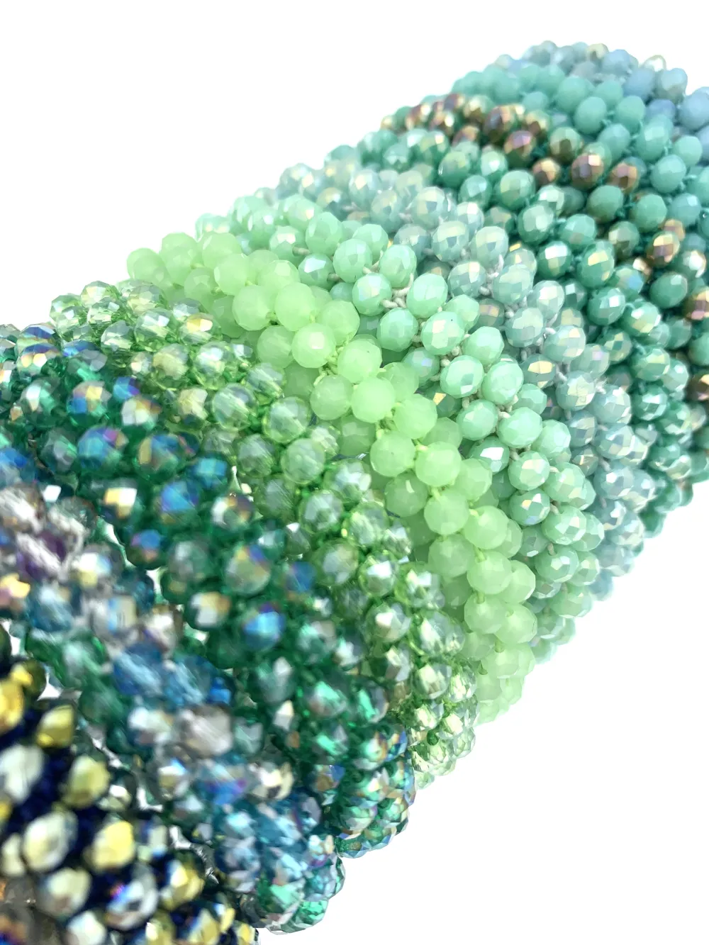 BCE1412-Cristalli Tonalità Verde - Bracciale Elastico - BCE1412-Cristalli Tonalità Verde - Bracciale Elastico