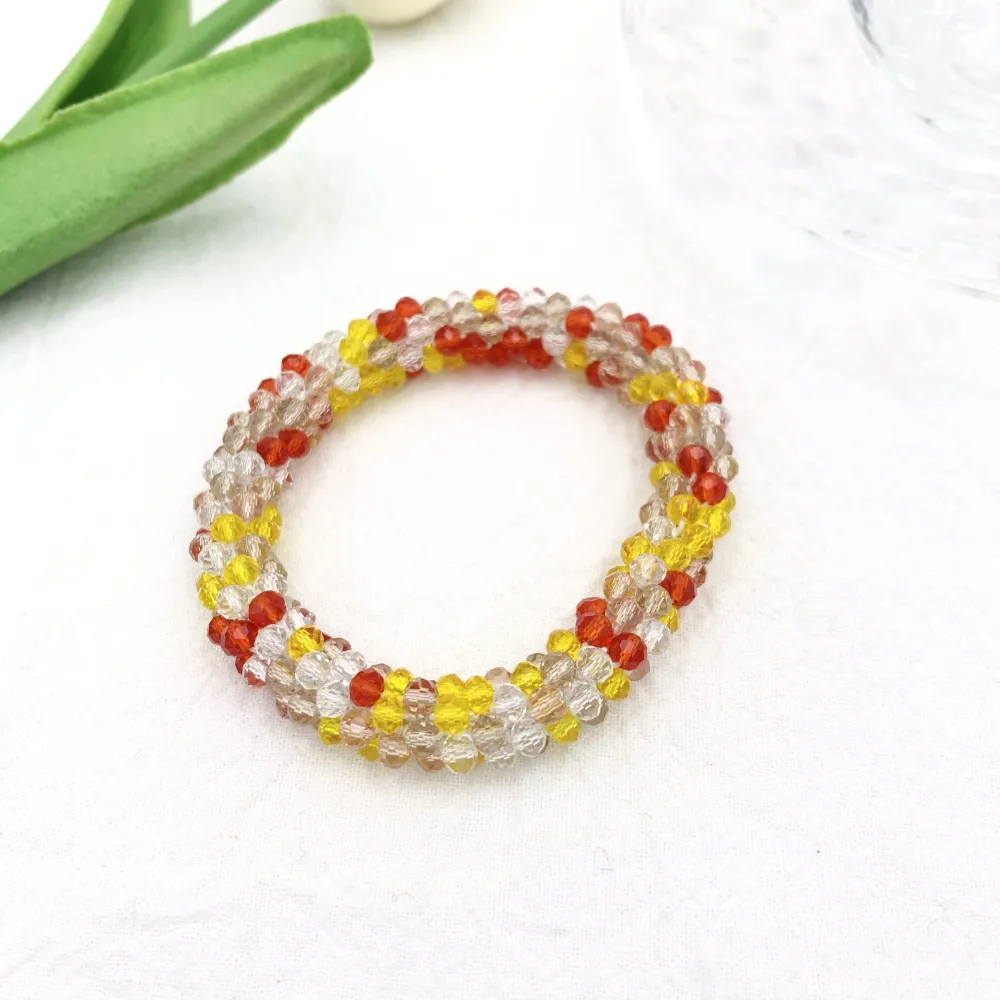 Tonalità Mix-Bracciale Elastico con Cristalli - BEC-1412 Tonalità Mix