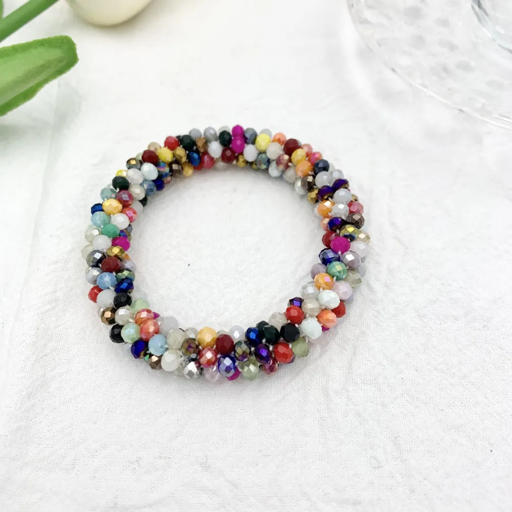 Tonalità Mix-Bracciale Elastico con Cristalli - BEC-1412 Tonalità Mix