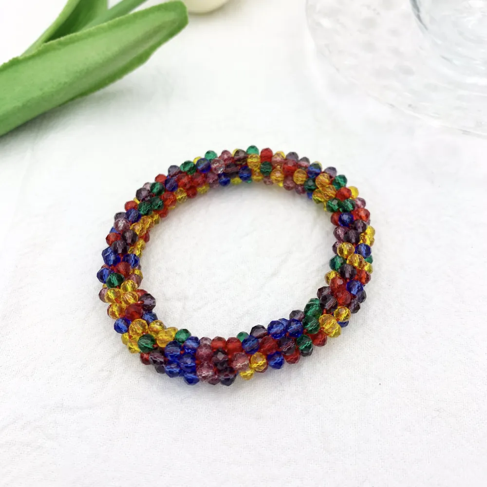 Tonalità Mix-Bracciale Elastico con Cristalli - BEC-1412 Tonalità Mix