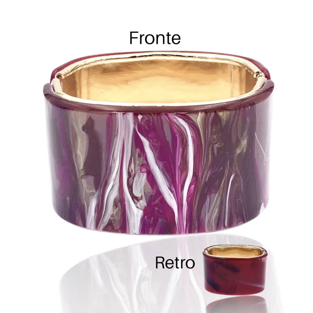 Fantasia-Bracciale Rigido Moda in Resina - BMM-1508