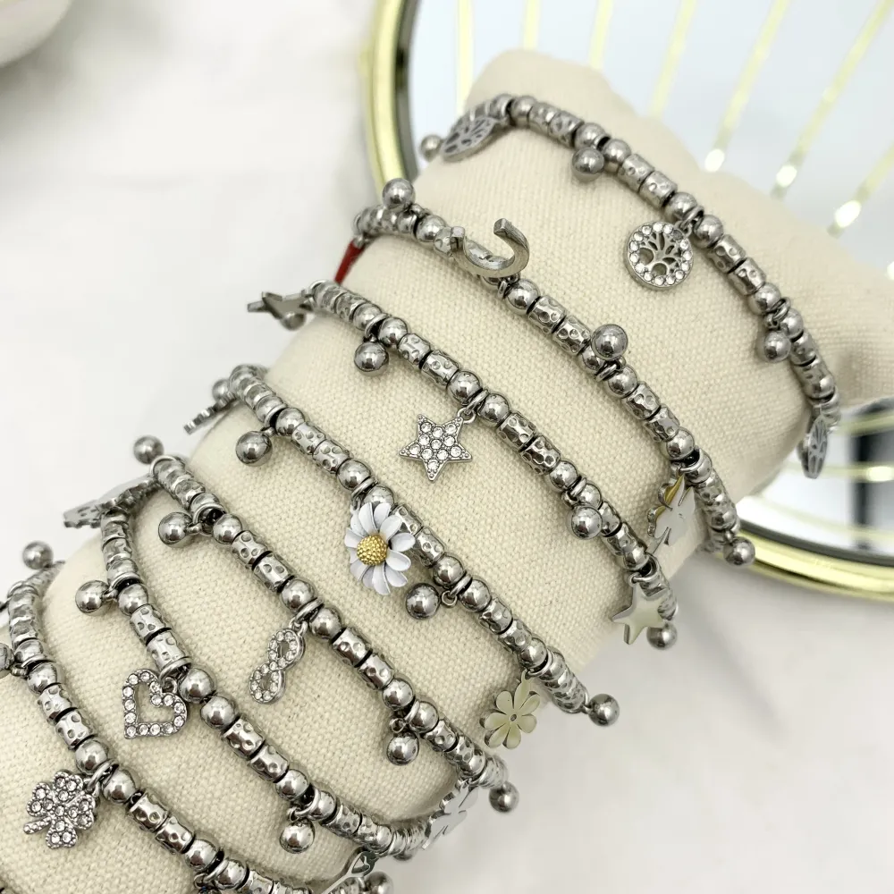 Mix Soggetti-12pz Bracciali in Acciaio con chiusura - BPA-103-AA3724-3736B