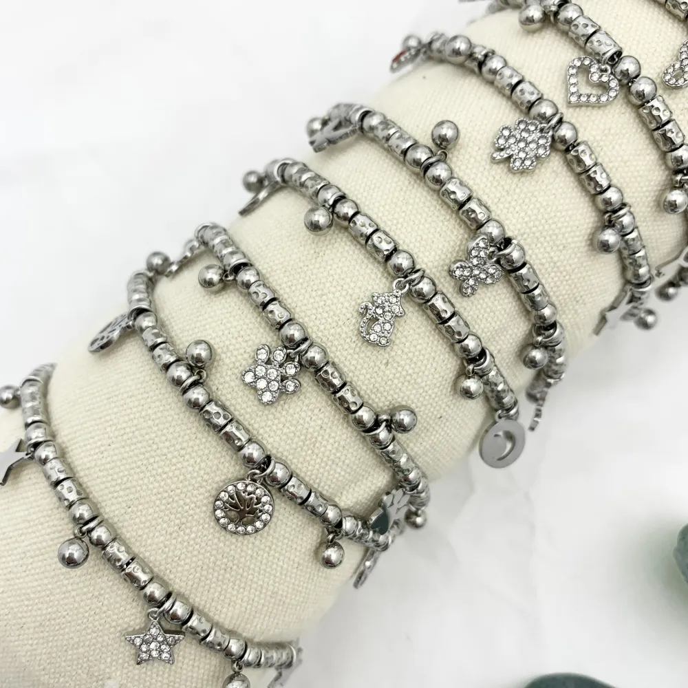 Mix Soggetti-12pz Bracciali in Acciaio con chiusura - BPA-103-AA3724-3736B