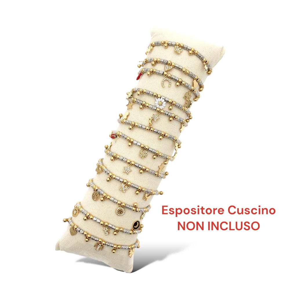 Mix Soggetti-12pz Bracciali in Acciaio con chiusura - BPA-103-AA3724-3736B