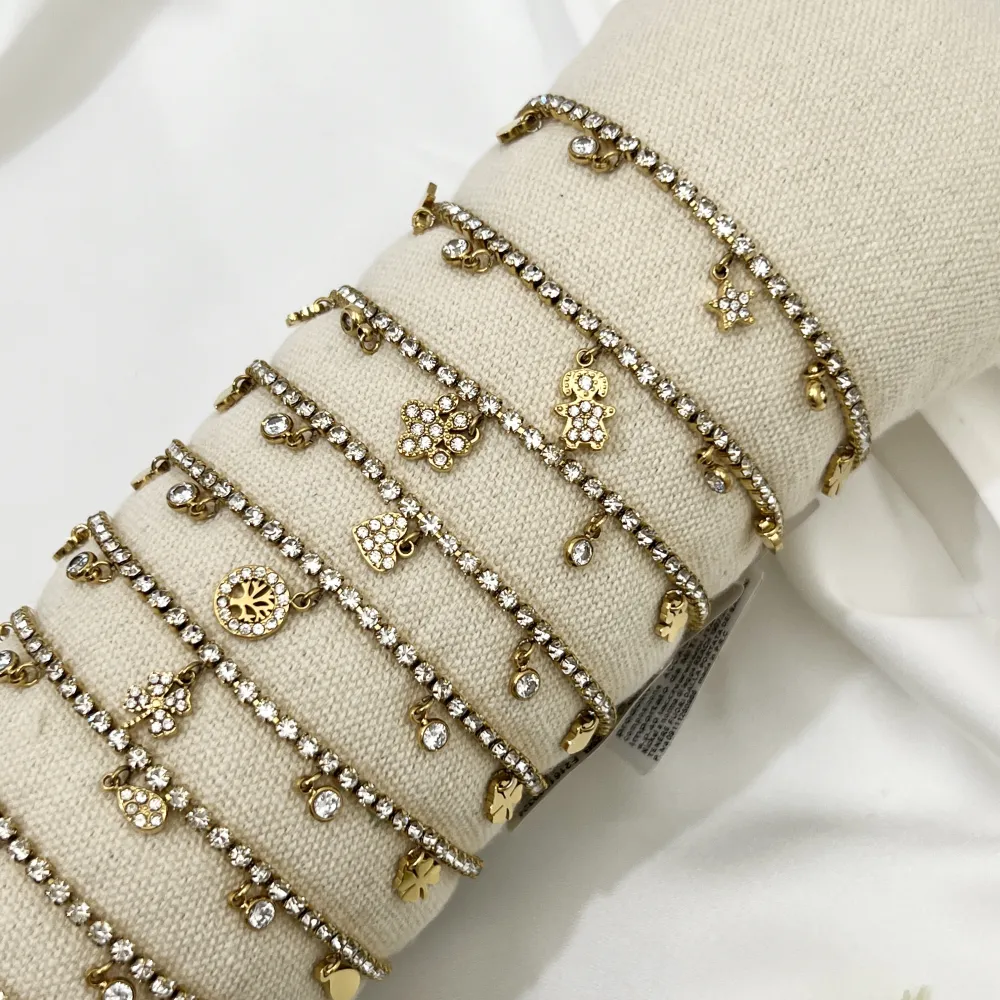 Tennis con Mix Soggetti-12pz Bracciali in Acciaio con chiusura - BPA-103-AA4126B