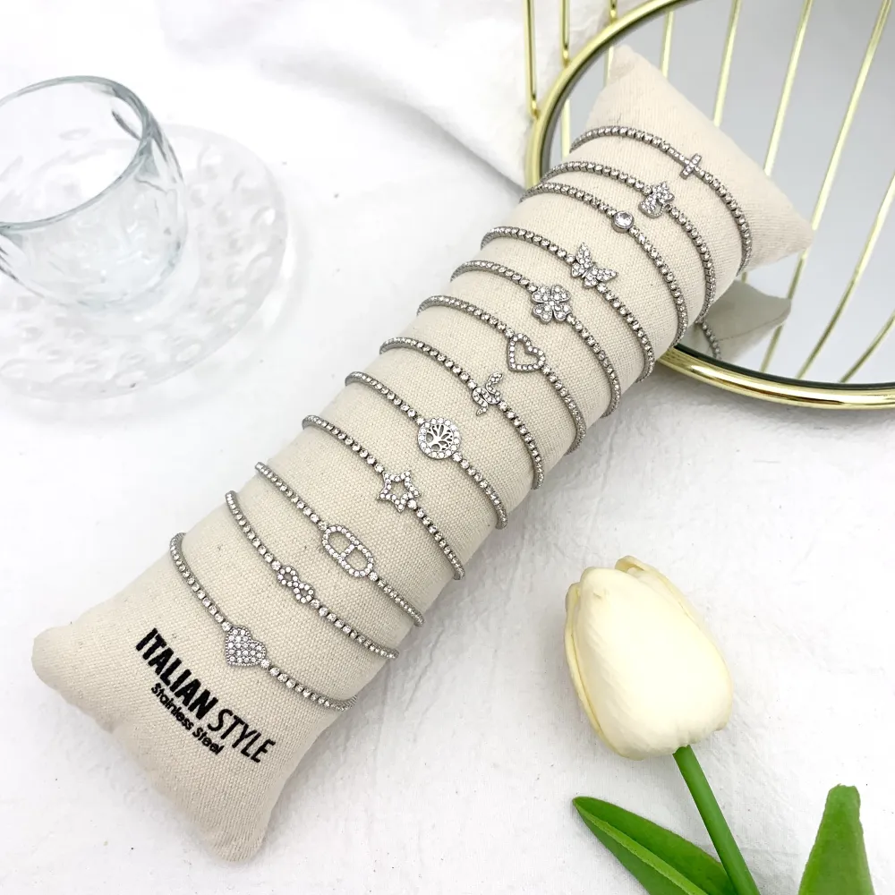 Tennis con Soggetti Mix-12Pz Bracciali in Acciaio - BPA-103-AA708-719B