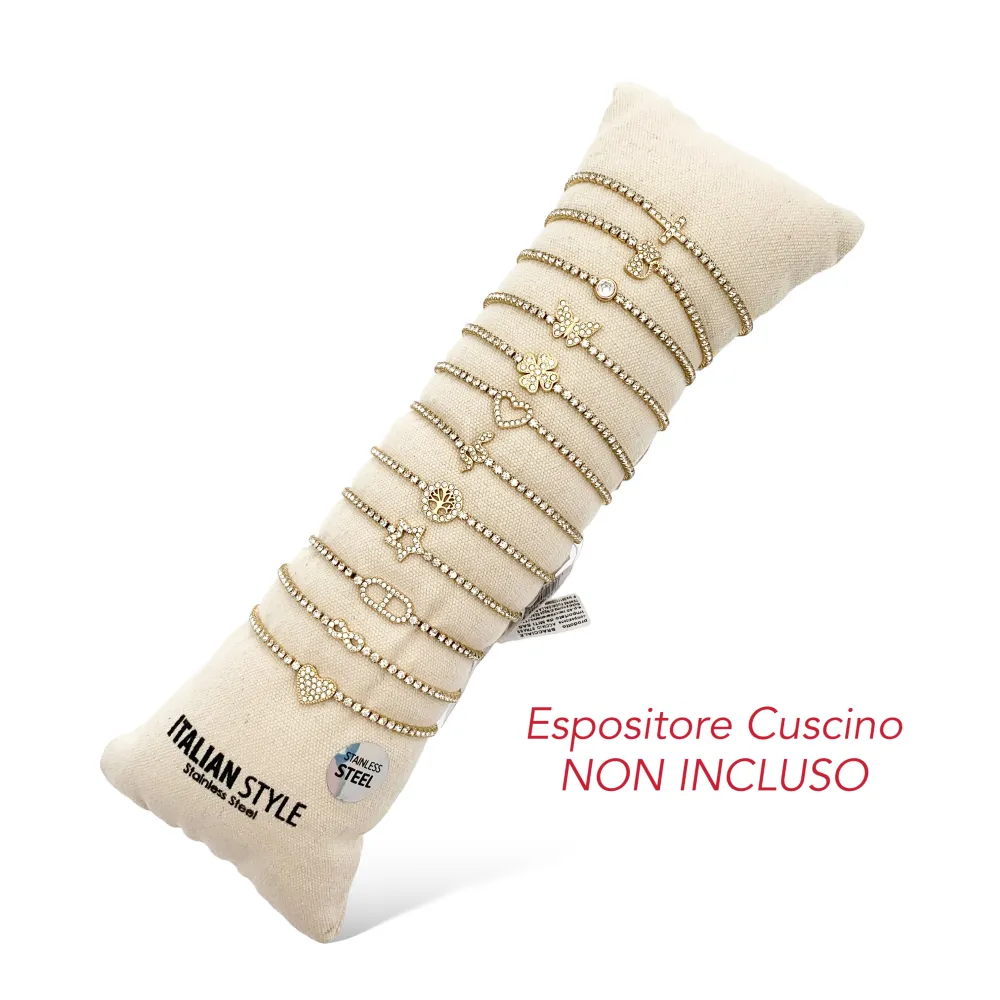 Tennis con Soggetti Mix-12Pz Bracciali in Acciaio - BPA-103-AA708-719B