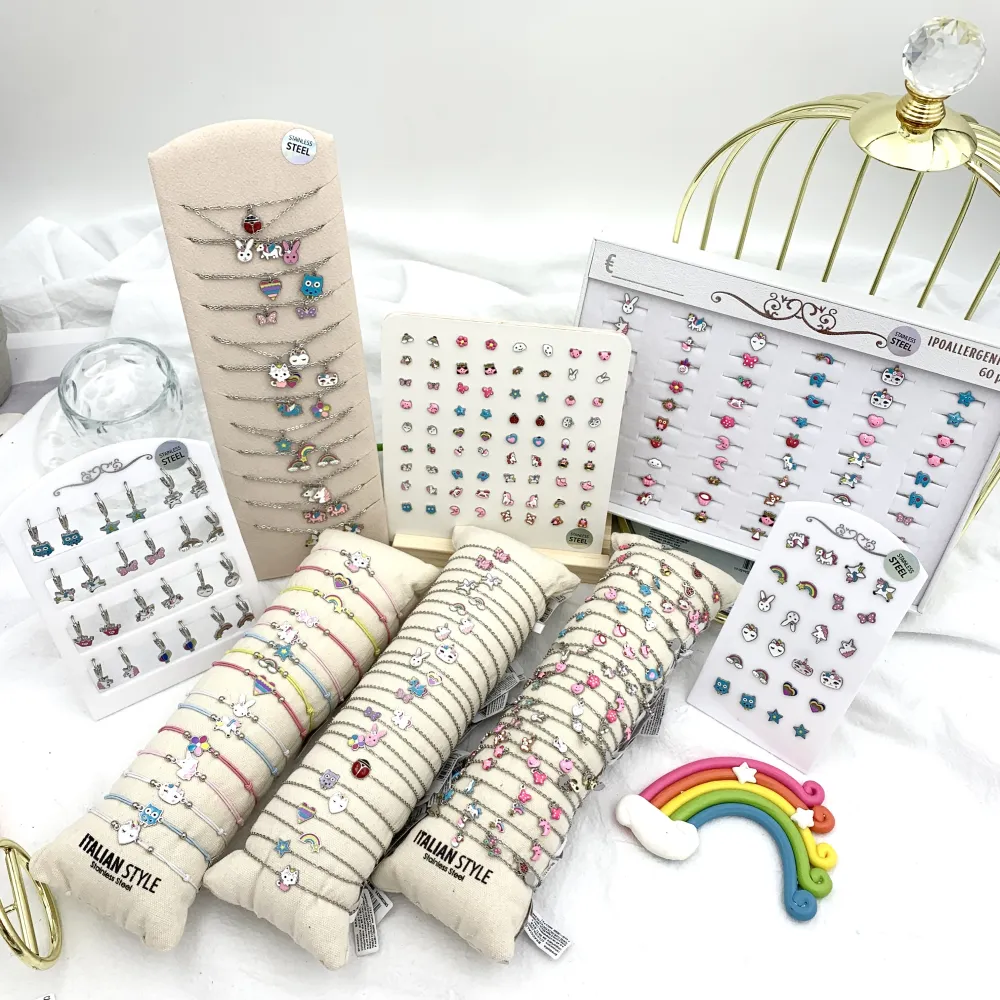 Mix Fantasia Smaltata da Bambina-24Pz Bracciali in Acciaio - BPA-103-AA898B