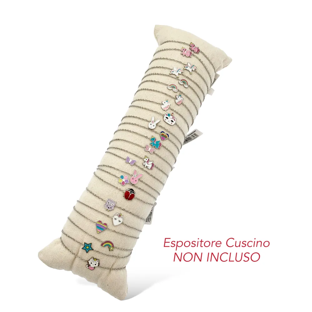 Mix Fantasia Smaltata da Bambina-24Pz Bracciali in Acciaio - BPA-103-AA898B