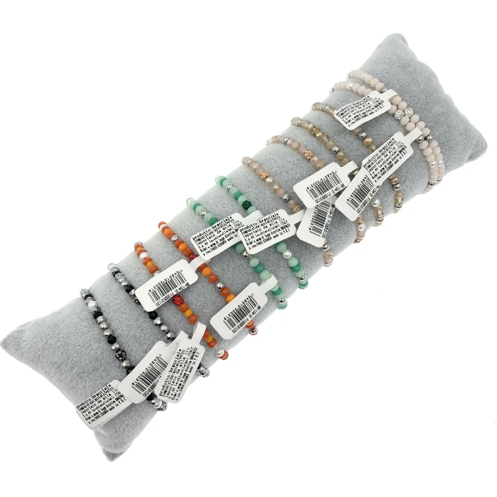 12Pz Bracciali Elastici in Acciaio+Cuscino in Omaggio - BPA104-31
