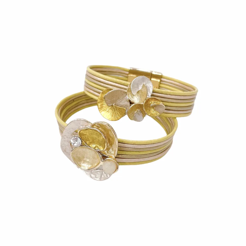 6Pz Bracciali +Cuscino in Omaggio - BPM176-191-Multifili con Charmes-6 Pz Bracciali