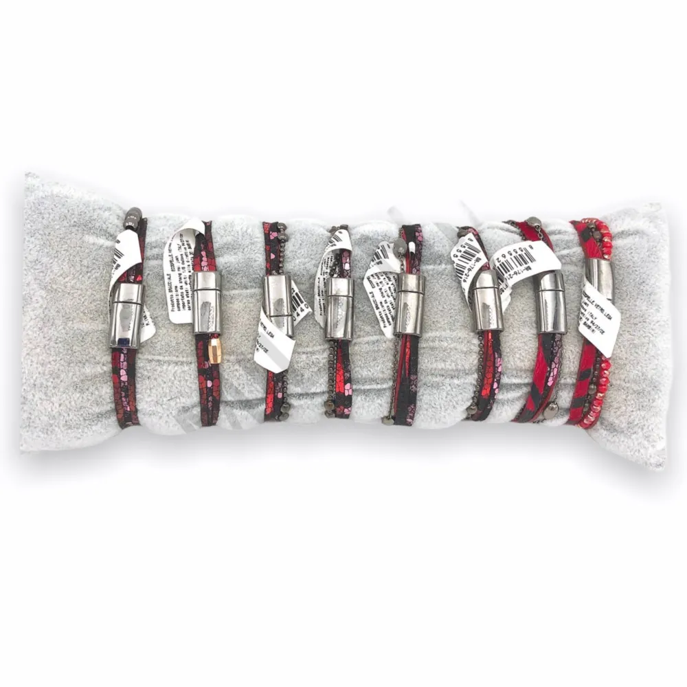 BPM176-216-Multifili con Charmes- 8 Pz Bracciali - BPM176-216-Multifili con Charmes- 8 Pz Bracciali