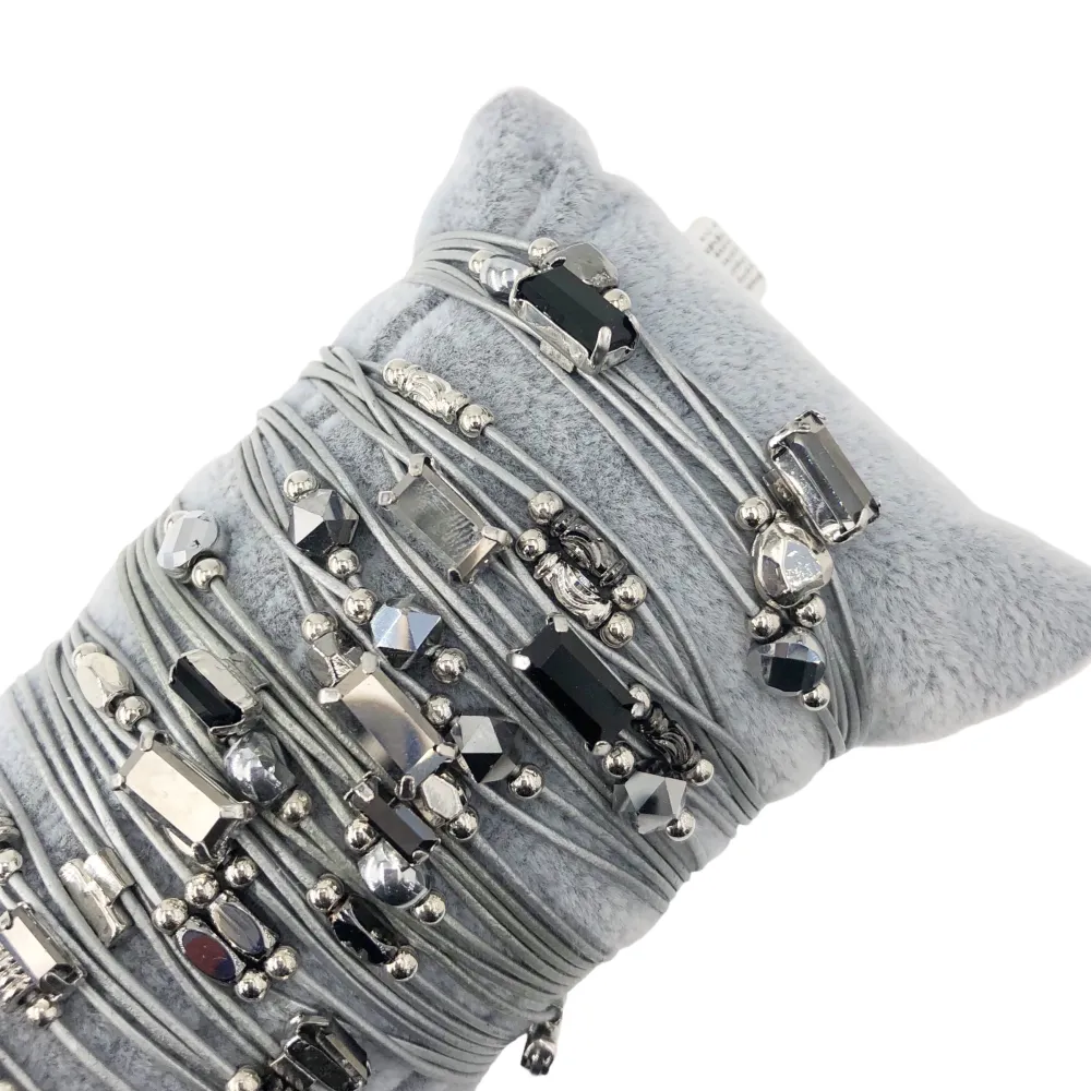 BPM176-233-Multifili con Charmes- 12 Pz Bracciali - BPM176-233-Multifili con Charmes- 12 Pz Bracciali