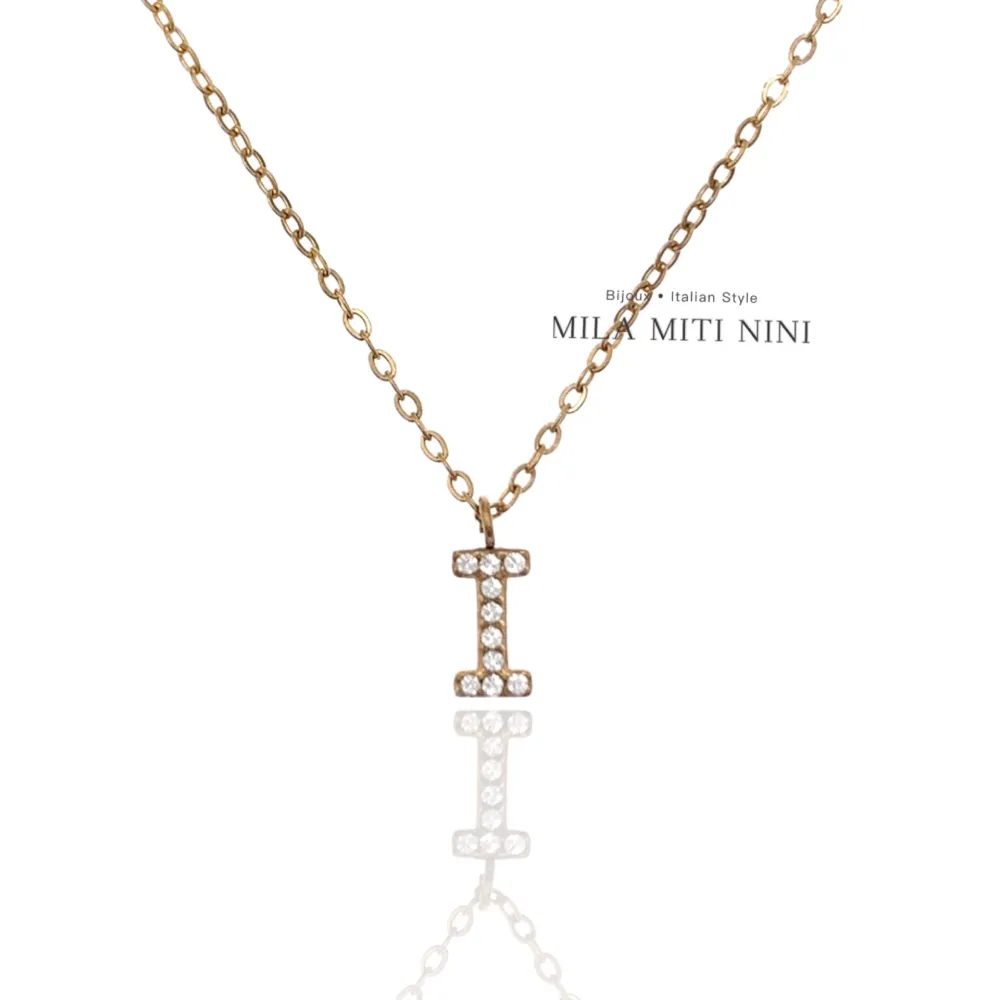 Iniziale Oro-Collana Corta in Acciaio - CAC-103-AA211N