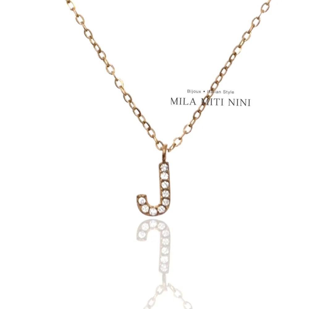 Iniziale Oro-Collana Corta in Acciaio - CAC-103-AA211N