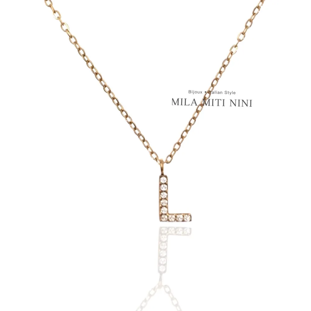 Iniziale Oro-Collana Corta in Acciaio - CAC-103-AA211N