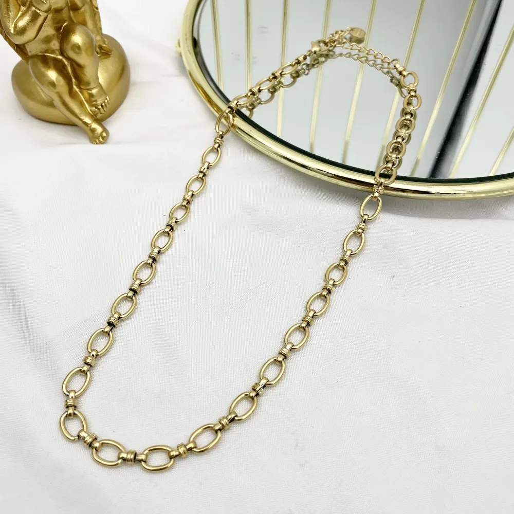 Catena-Collana Corta in Acciaio - CAC-103-AA3418N