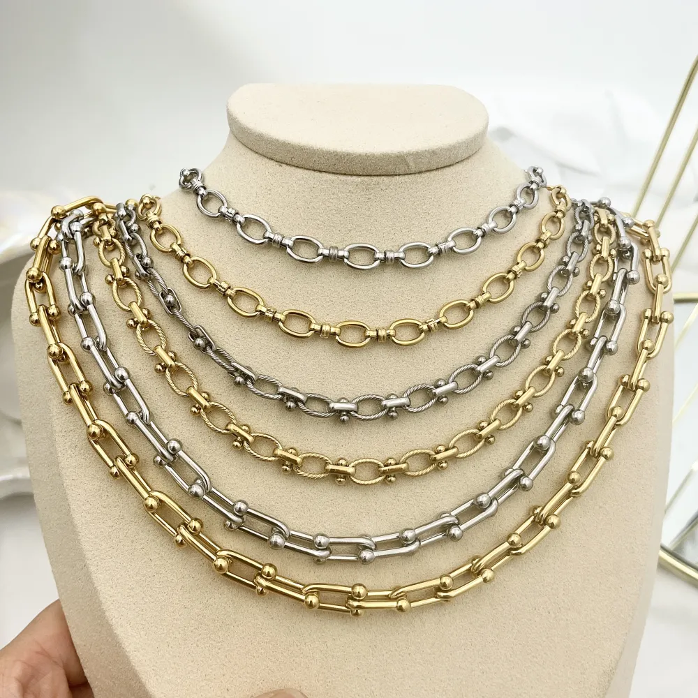 Catena-Collana Corta in Acciaio - CAC-103-AA3564N