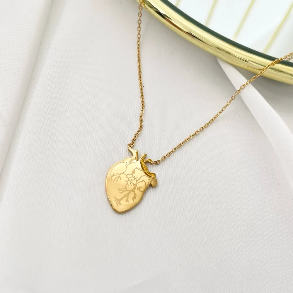 Cuore-Collana Girocollo in Acciaio - CAC-103-AA3808N