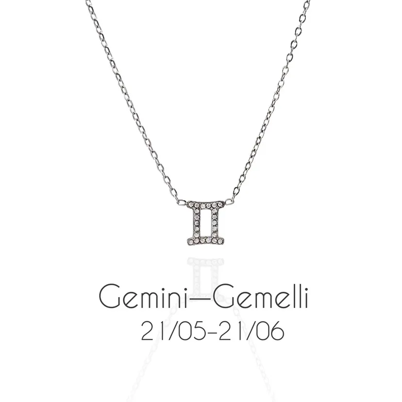 Segni Zodiacali -Collana Corta in Acciaio - CAC-103-AA52N Acciaio