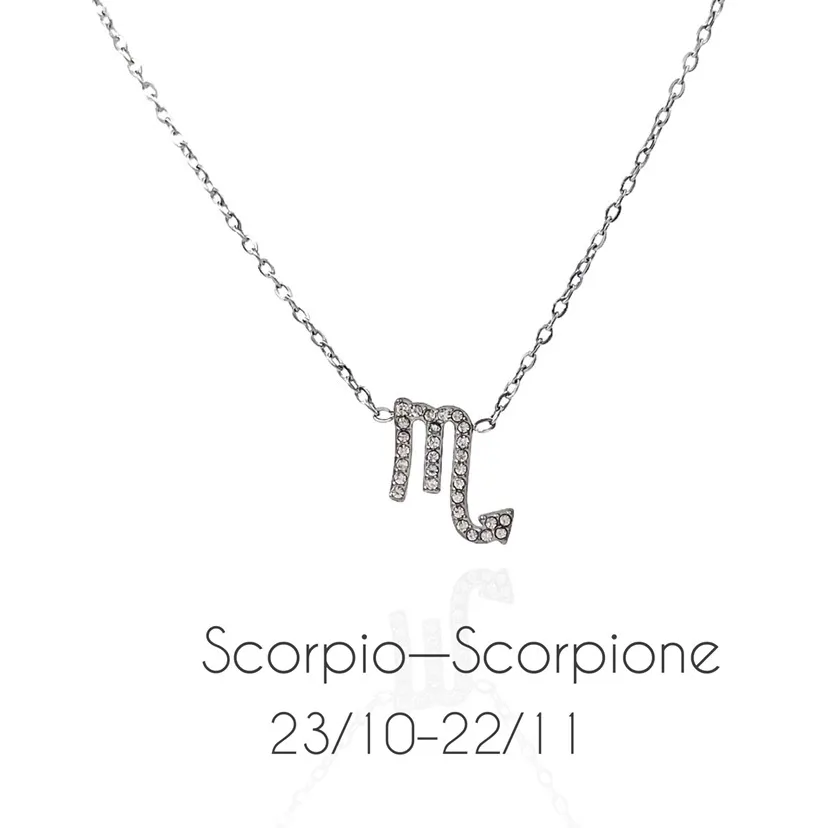 Segni Zodiacali -Collana Corta in Acciaio - CAC-103-AA52N Acciaio