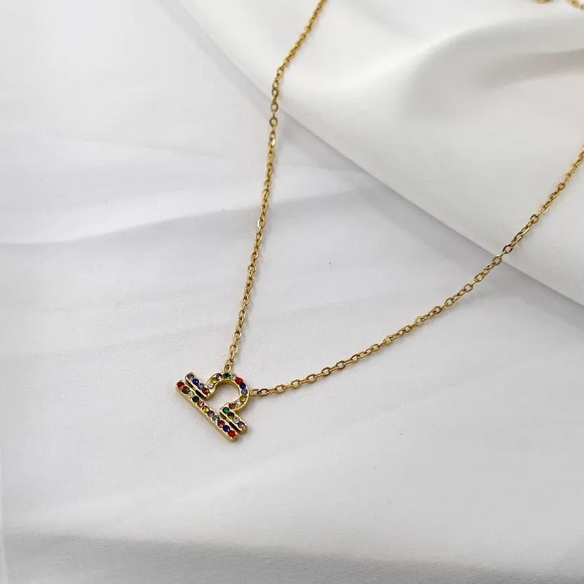 Segni Zodiacali -Collana Corta in Acciaio - CAC-103-AA52N ORO