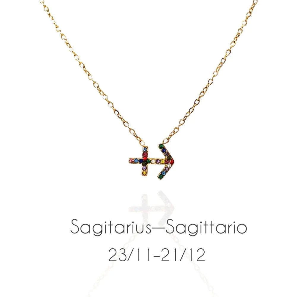 Segni Zodiacali -Collana Corta in Acciaio - CAC-103-AA52N ORO