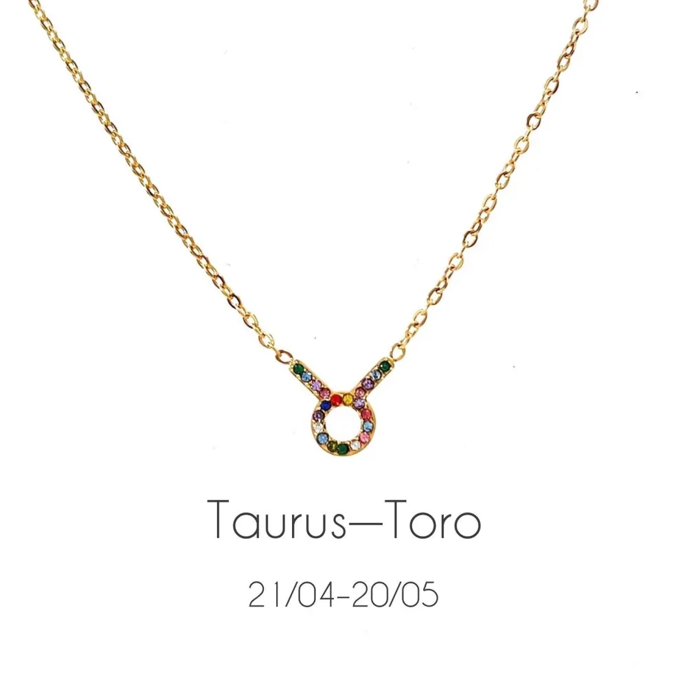 Segni Zodiacali -Collana Corta in Acciaio - CAC-103-AA52N ORO