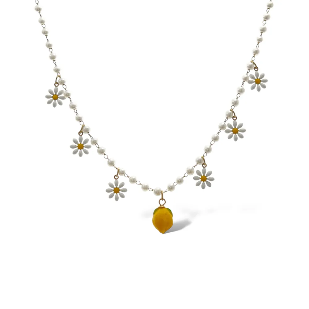 Limone Margherita -Collana Corta in Acciaio - CAC-103-AA5394N