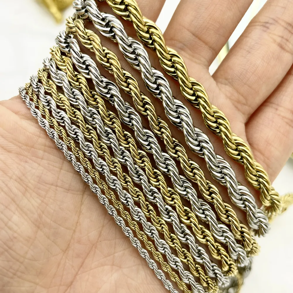 Torchon 3mm-Collana Corta in Acciaio - CAC-413-1584 3mm