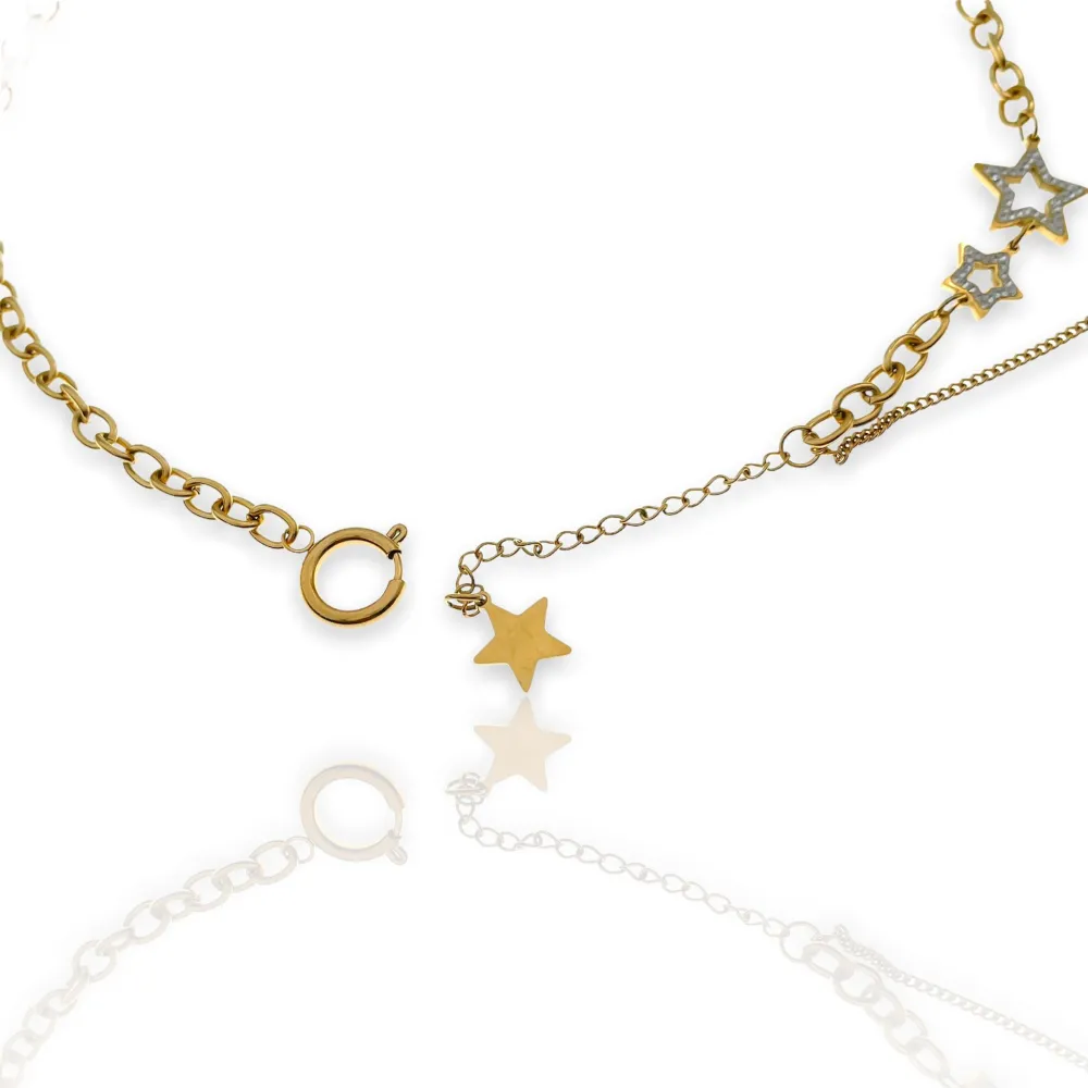 Stella-Collana Corta in Acciaio - CAC-413-1847