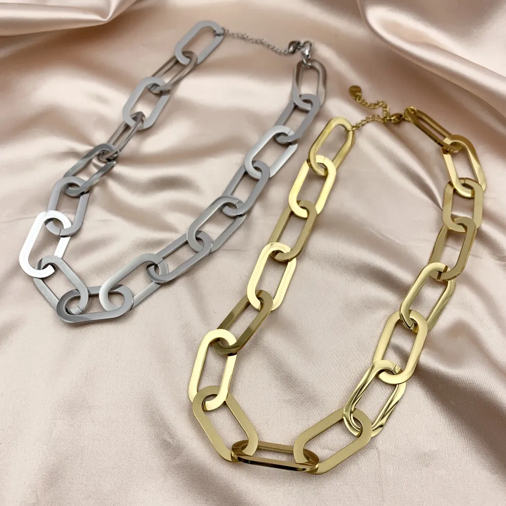 CAC6618-Catena - Collana Corta in Acciaio - CAC-413-2076-1020