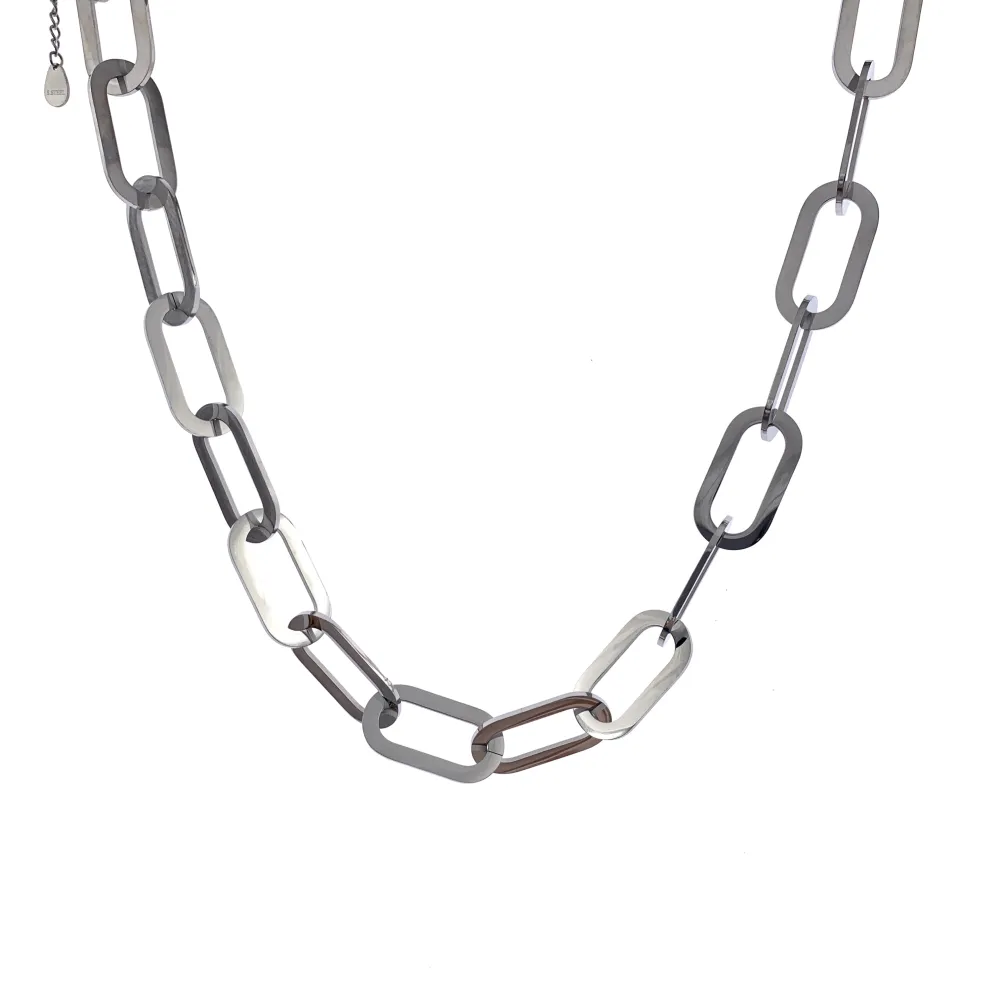 CAC6618-Catena - Collana Corta in Acciaio - CAC-413-2076-1020