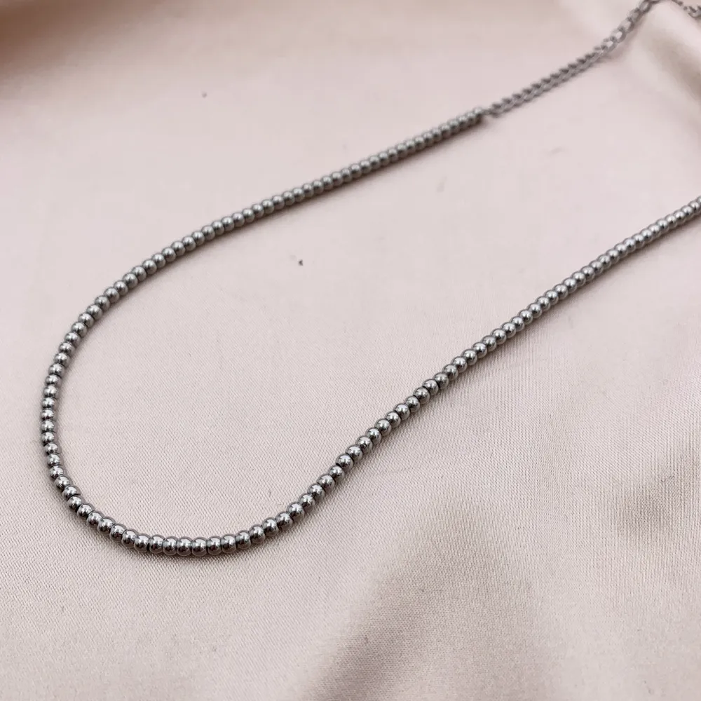 Catena Pallina 3mm-Collana Corta in Acciaio - CAC-413-2179 3mm