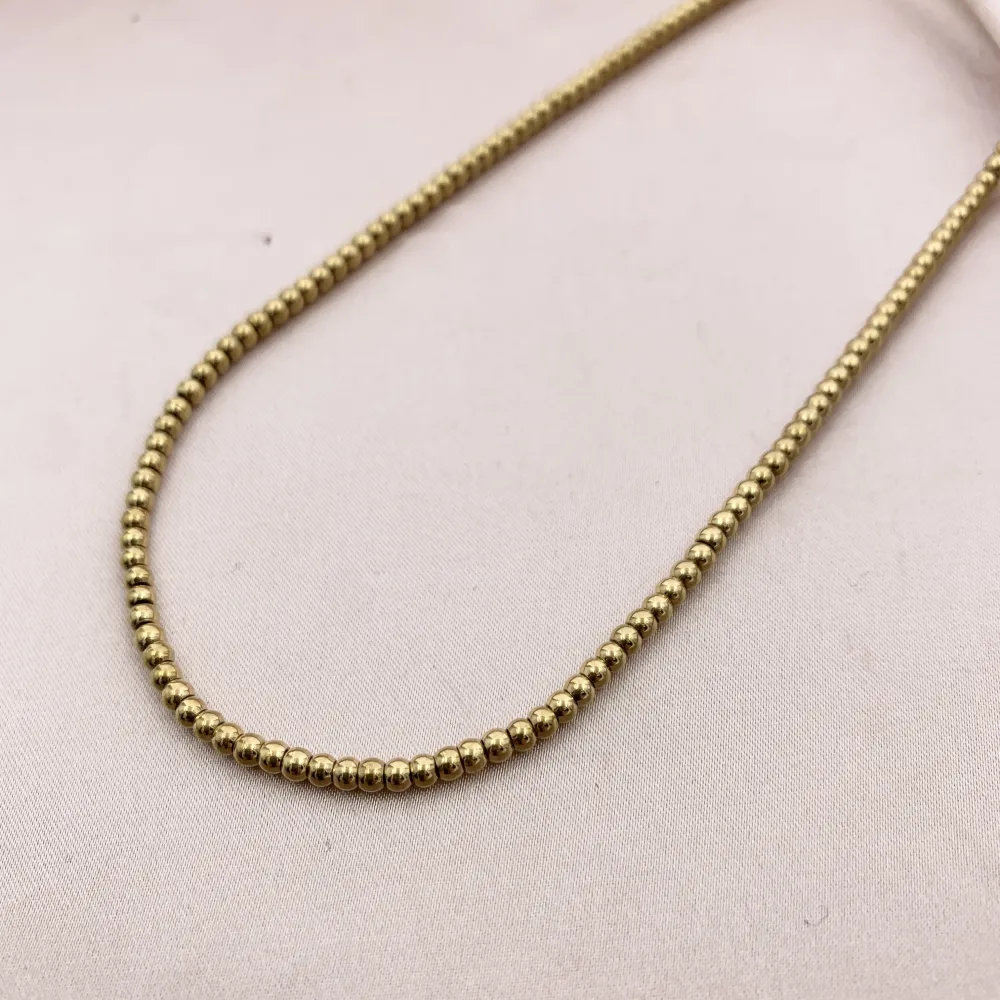 Catena Pallina 3mm-Collana Corta in Acciaio - CAC-413-2179 3mm