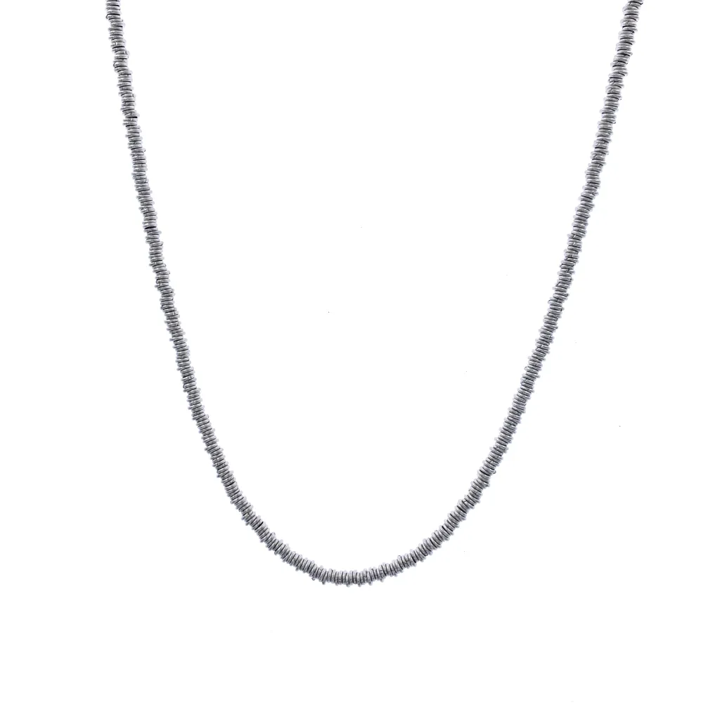 CAC7569-Catena Con Anellini-Collana Corta in Acciaio - CAC-413-2181-Catena Con Anellini-Collana Corta in Acciaio