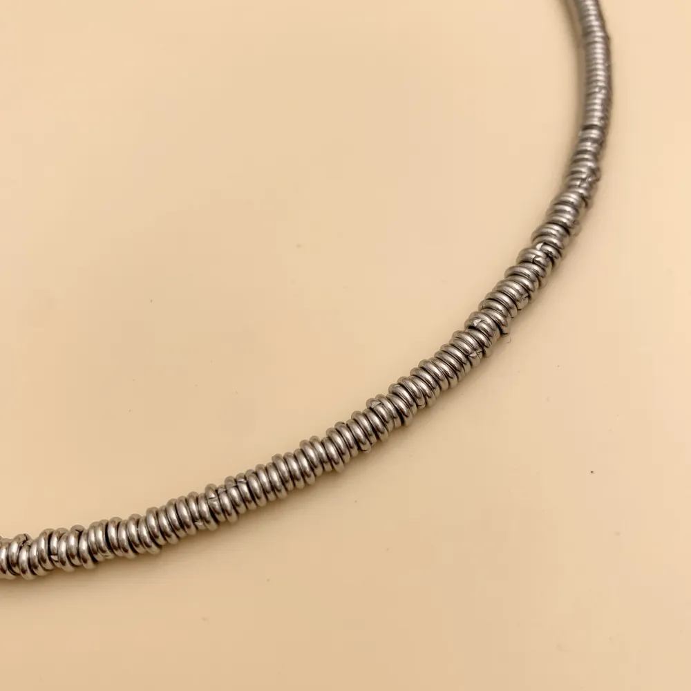 CAC7569-Catena Con Anellini-Collana Corta in Acciaio - CAC-413-2181-Catena Con Anellini-Collana Corta in Acciaio