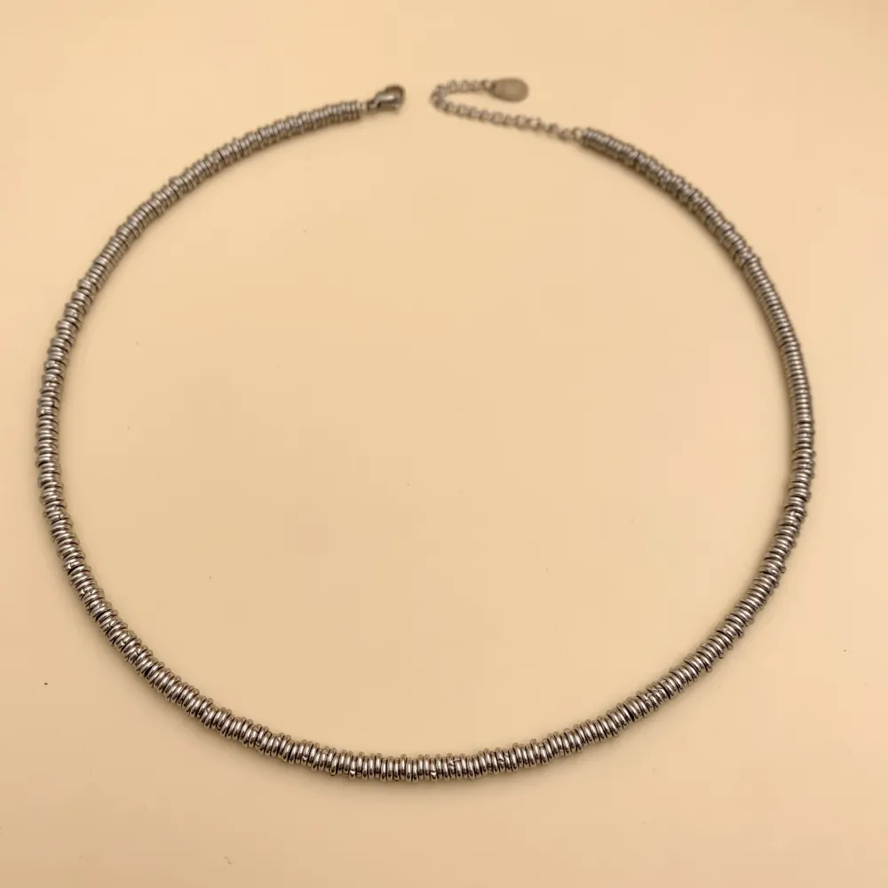 CAC7569-Catena Con Anellini-Collana Corta in Acciaio - CAC-413-2181-Catena Con Anellini-Collana Corta in Acciaio